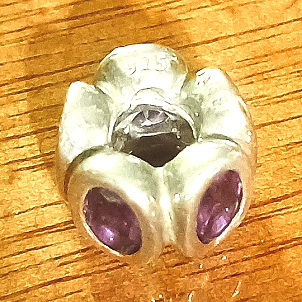 Pandora Purple Oval Lights Charm Retired